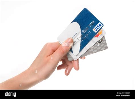 Hand Holding Credit Cards Stock Photo Alamy