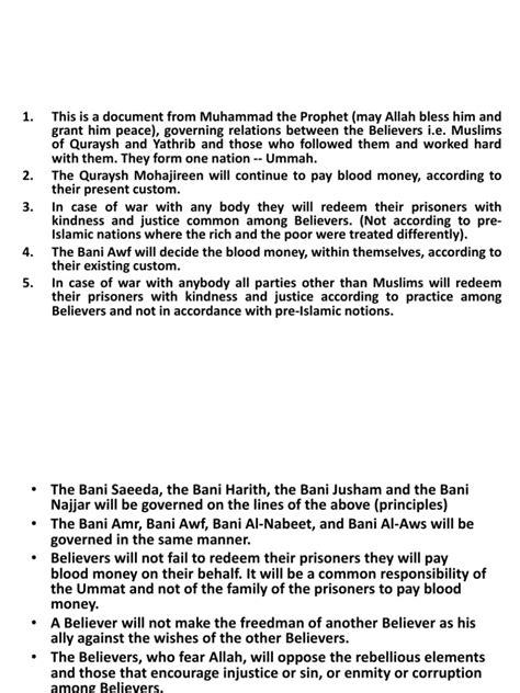 Madinah Charter Pdf Ummah Abrahamic Religions