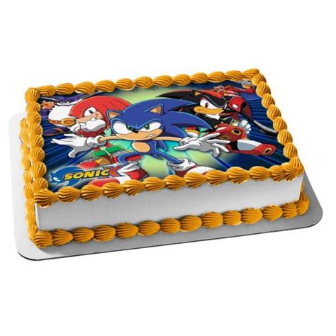 Sonic Heroes Sonic The Hedgehog Tails Knuckles Edible Cake Topper Image