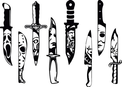 Horror Movie Characters In Knives Svg Michael Myers Svg Etsy Denmark