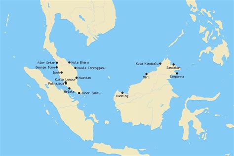 Malaysia Cities Map