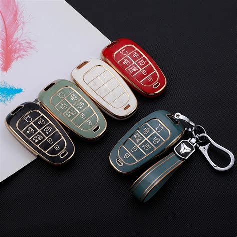 4 5 7 Buttons TPU Car Key Cover For Hyundai Santa Fe Tucson 2022 NEXO