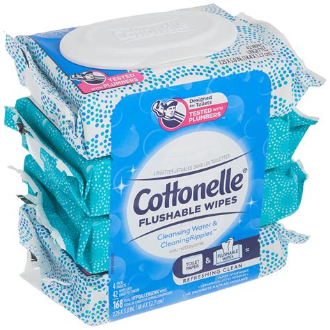 Cottonelle Freshcare Flushable Wipes 42 Count Pack Of 4 Gentle And