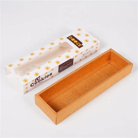 Foldable Kraft Paper Rectangle Cardboard Packaging Custom Slide Food