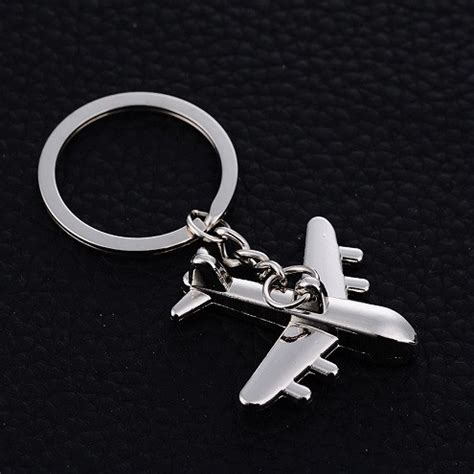 Jual Keychain Gantungan Kunci Model Pesawat Terbang Stainless Steel