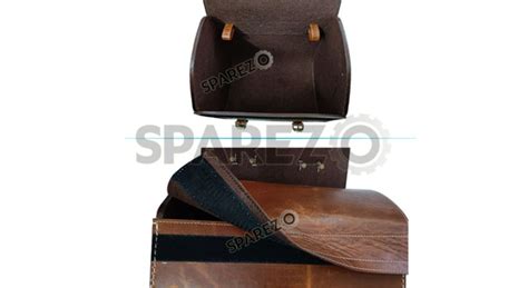 Royal Enfield Meteor 350cc Leather Brown Tan Bags Pair