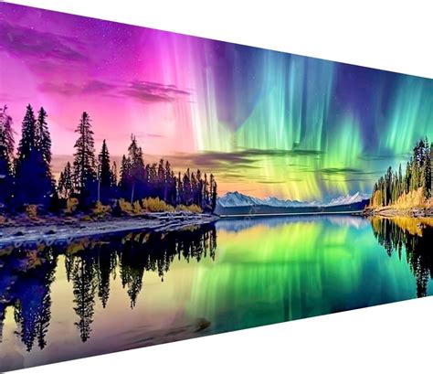 Amazon Bohadiy D Diamond Art Aurora Lakeforest Diamond Painting