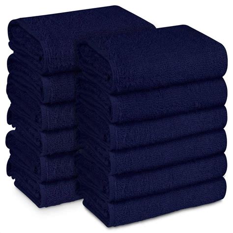 Navy Blue 100 Cotton Hand Towel 16x27 3lbs A And H Towels