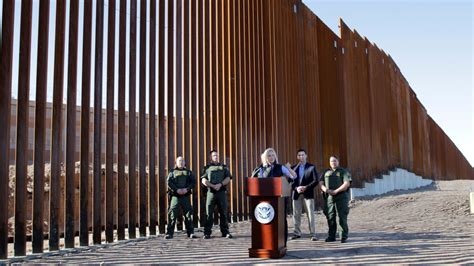 Wall or fence? First completed section of Trump’s border wall unveiled ...