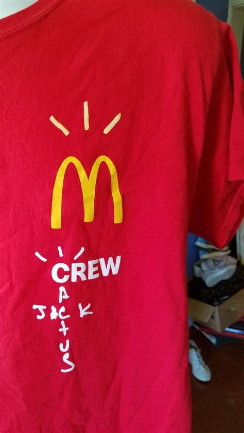 Cactus Jack Travis Scott Mcdonalds Crew Member Shirt Gem