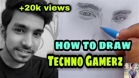 How To Draw Ujjwal Gamer Techno Gamerz Tutorial Part 1 YouTube