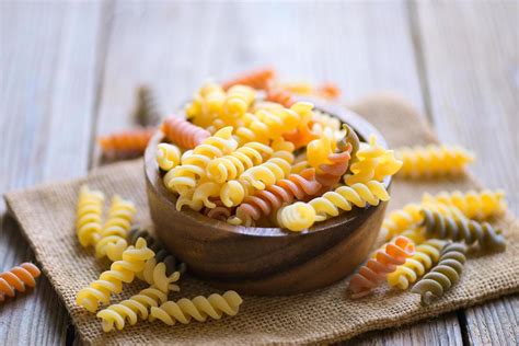 Pasta Raw Macaroni On Wooden Bowl Background Close Up Raw Macaroni