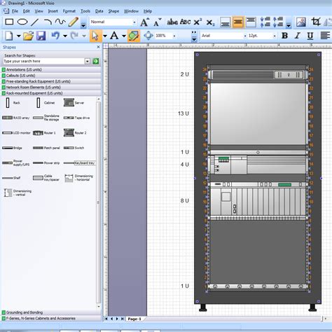 Solved: Visio Rack Stencils with U numbers | Experts Exchange