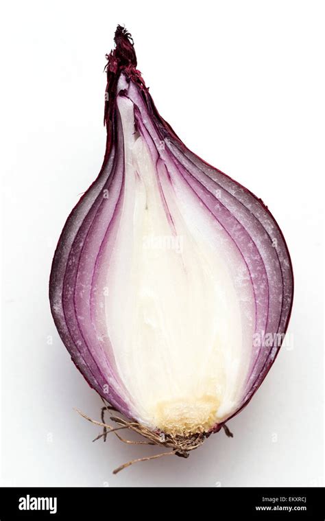 Half Red Onion Isolated On White Stock Photo Alamy