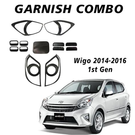 Toyota Wigo St Gen Garnish Cover Combo Set Matte Black