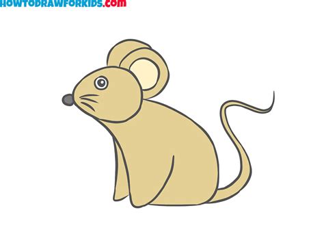 How To Draw A Simple Mouse Easy Drawing Tutorial For Kids