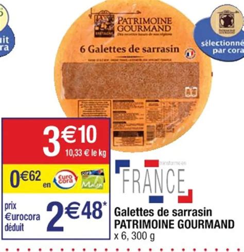 Promo Galettes De Sarrasin Patrimoine Gourmand X G Chez Cora