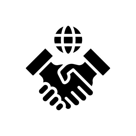 International Company Black Glyph Icon Manage Operations Abroad Goods