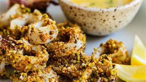 Pistachio Crusted Calamari With Easy Beurre Blanc Sauce American