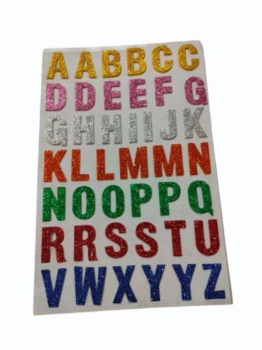 assorted Glitter Alphabet Stickers, For decoration, Packaging Type ...