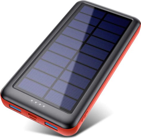 Power Bank Solare 26800Amh QTshine Type C Veloce Ingressi