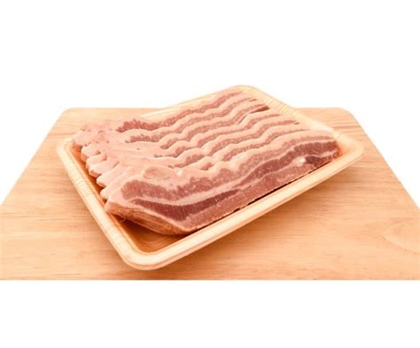 Pork Belly Skinless Sliced 0 4cm 1kg 去皮三层肉切片 DE