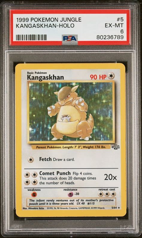 1999 Pokemon Jungle Kangaskhan HOLO 5 64 PSA 6 5 EBay