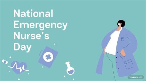 National Emergency Nurses Day Cartoon Background In Illustrator 