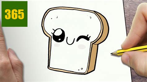 How To Draw A Slice Of Bread Cute Easy Step By Step Drawing Lessons