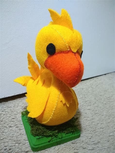 Final Fantasy Inspired Chocobo With Roost Chocobo Plush Etsy