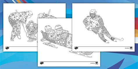 Winter Sports Mindfulness Coloring Activity Lehrer Gemacht