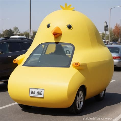Chick Shaped Car Concept Stable Diffusion Online