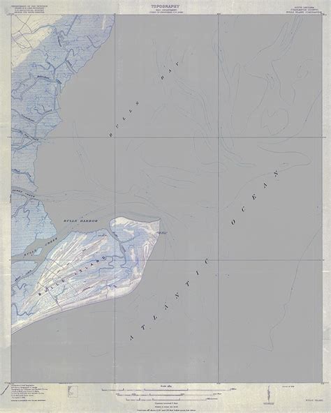 1919 Topo Map Of Bulls Island South Carolina Quadrangle Etsy