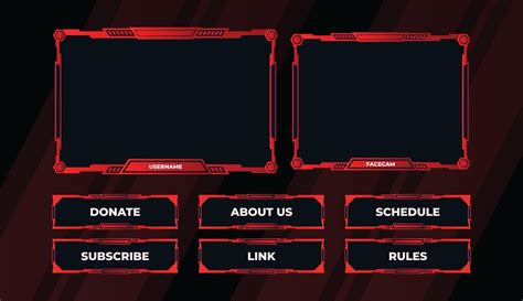 Twitch Panels Overlay Stream Set Template 14383595 Vector Art At Vecteezy