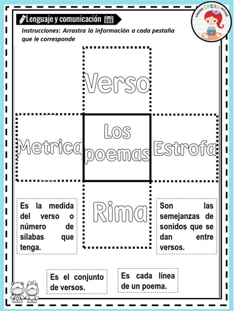 Los Poemas estructura worksheet Actividades de poesía Poemas