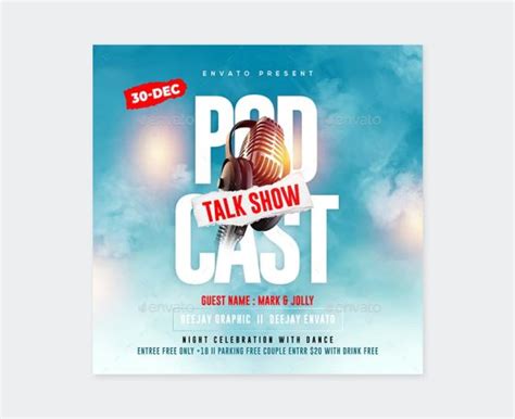 10 Awesome Podcast Flyer Templates PSD • PSD design