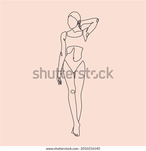 Nude Woman One Line Art Vector Stock Vector Royalty Free 2050256540 Shutterstock