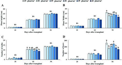 Effects Of Planting Densities On Plant Growth Plant Height A Plant