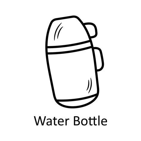 Water Bottle Vector Outline Icon Design Illustration Travel Symbol On