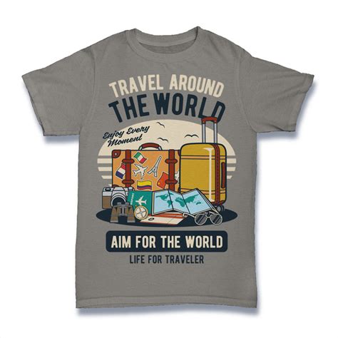 Travel Around The World T Shirt Design Tshirt Factory