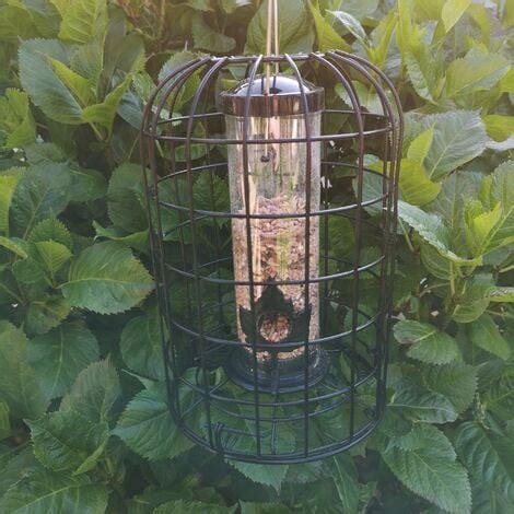 26cm Tom Chambers Heavy Duty Squirrel Proof Caged 2 Port Garden Wild