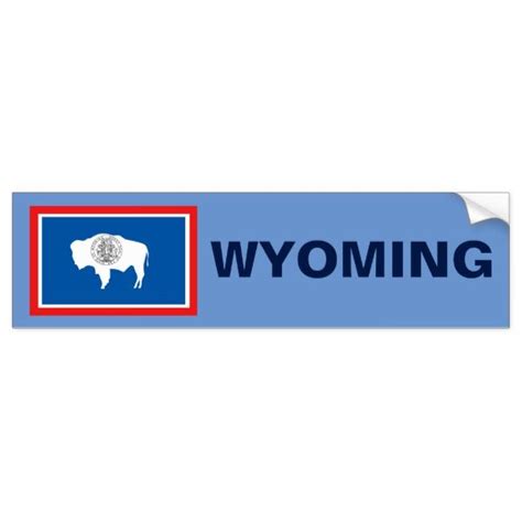 WYOMING (Flag) Bumper Sticker