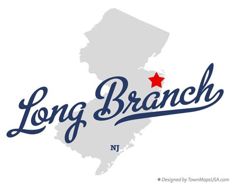 Map of Long Branch, NJ, New Jersey