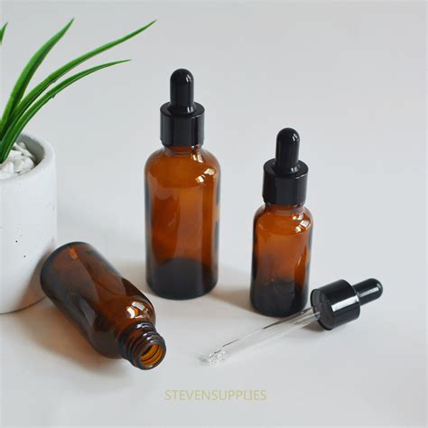 5ml 15ml 30ml 50ml 100ml Amber Glass Dropper Bottles With Etsy