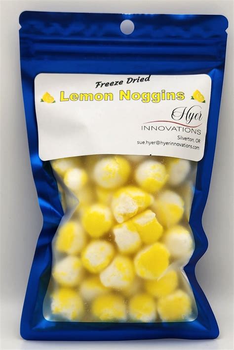 Freeze Dried Lemon Noggins Candy Large Bag 25 Oz Etsy