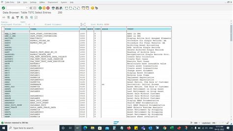 How To Check The Available Transaction Codes Or Tcodes In Sap System