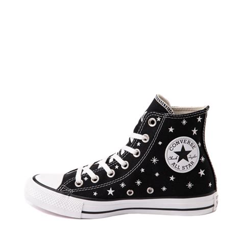 Womens Converse Chuck Taylor All Star Hi Embroidered Stars Sneaker Black Egret Vintage