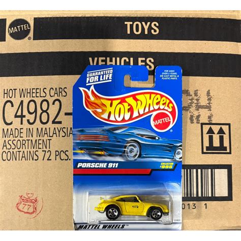 風火輪 保時捷 Hot wheels porsche 老保 絕版 老卡 經典 老車 藍卡 稀有 黃色 蝦皮購物