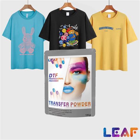 Leaf Dtf Hot Melt Powder For Dtf Heat Transfer Printing Machine China