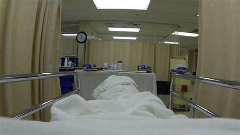 Hospital Bed Patient After Emergency Surgery POV HD Mature Man Laying